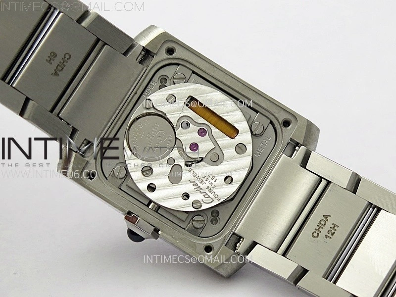 Tank Francaise Ladies 21.2mm Diamonds Bezel SS 8848F 1:1 Best Edition Silver Dial on SS Bracelet Ronda Quartz